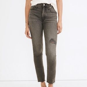 Madewell Perfect Ripped Jean, Ripped Knee in Cosner Wash (NWT)